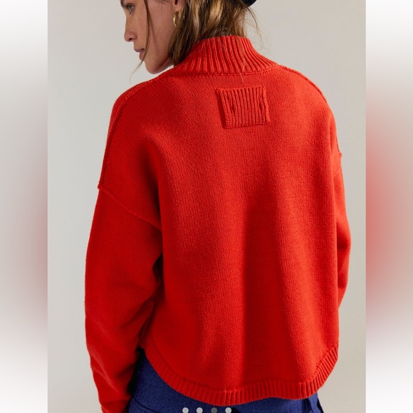 NWT Free People We the Free on the Isle Red Cardigan - Picture 4 of 9